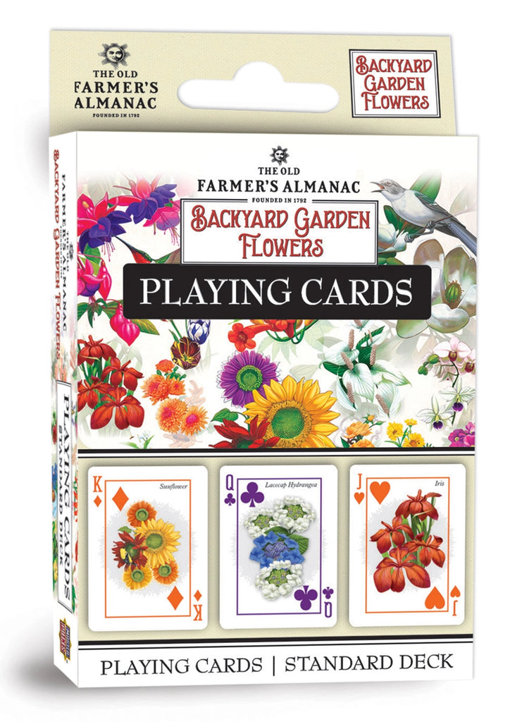 Farmer's Almanac - Backyard Garden Flowers Playing Cards - Deer Creek Mercantile