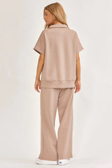 The Boardwalk Matching Top & Pant Matching Set *Cappuccino