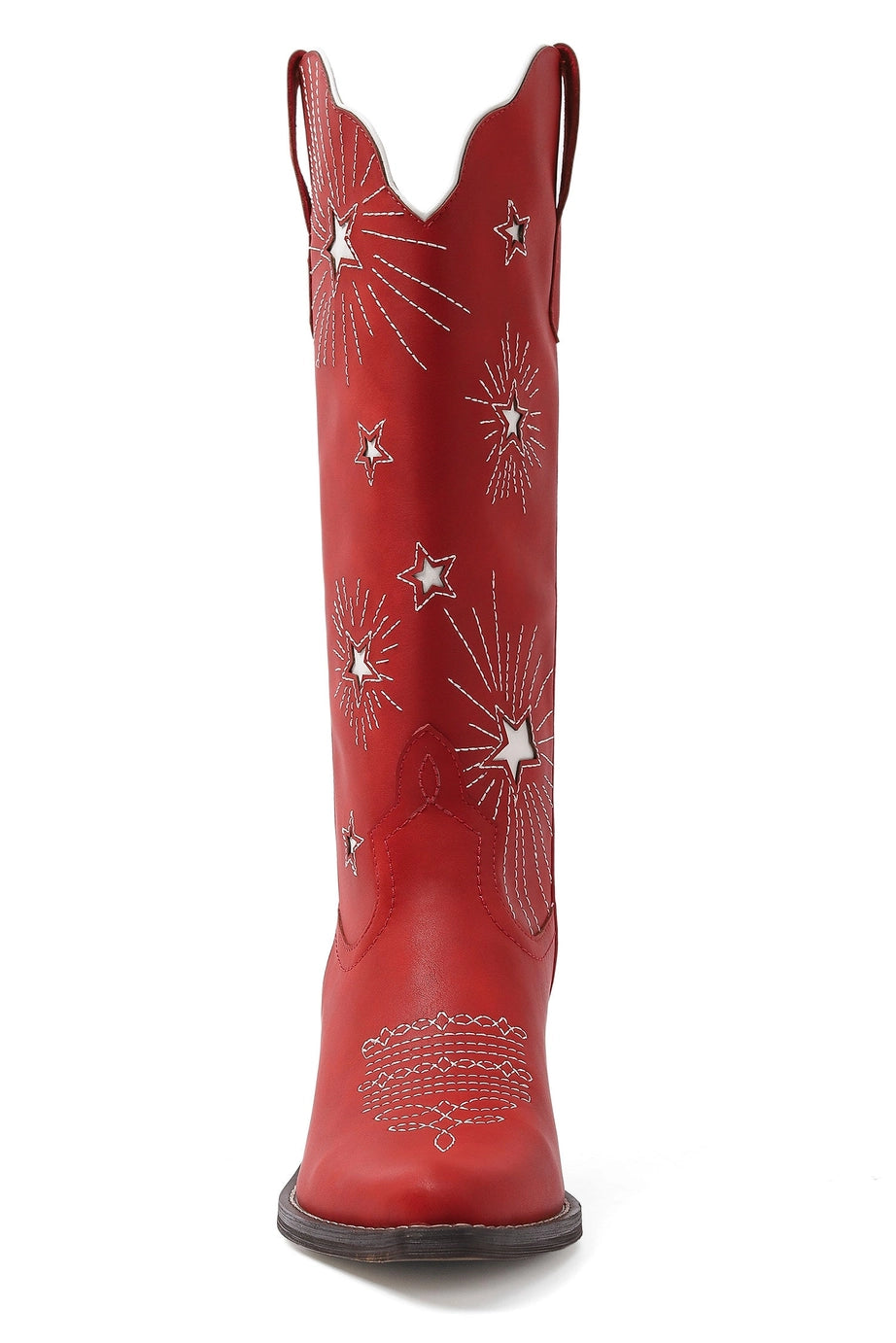 Star Worthy Western Boots *Red/White Stars1