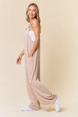 Terry's Taupe Comfort Jumpsuit - Deer Creek Mercantile