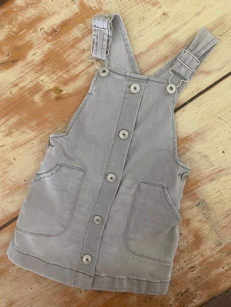 Pre-Loved OshKosh Gray Denim Dress (Size 2T) - Deer Creek Mercantile