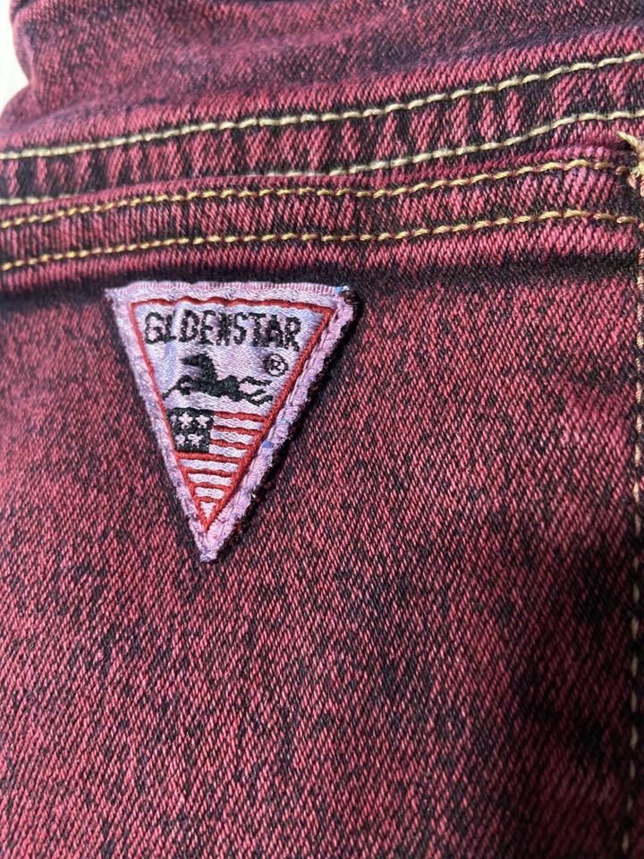 Vintage Golden Star *Burgundy Acid Wash Denim Jeans - Deer Creek Mercantile
