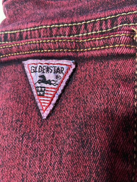 Vintage Golden Star *Burgundy Acid Wash Denim Jeans - Deer Creek Mercantile