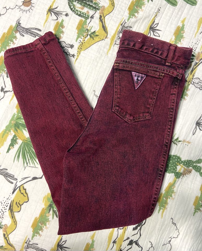 Vintage Golden Star *Burgundy Acid Wash Denim Jeans - Deer Creek Mercantile