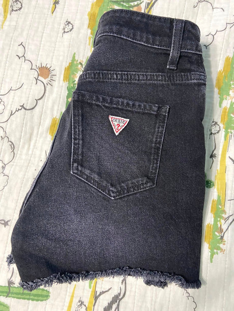 Pre-Loved Guess Denim Shorts * Black Size 25 - Deer Creek Mercantile