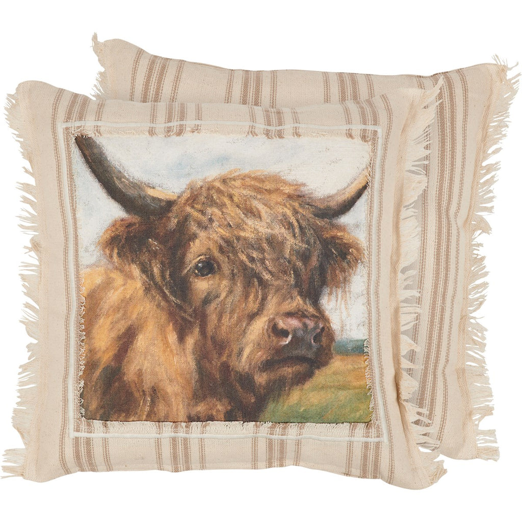 Highland Cow Pillow - Deer Creek Mercantile