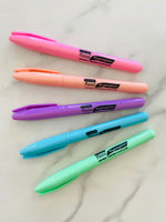 Pen Style Pastel Highlighter Set (5/Set) - Deer Creek Mercantile