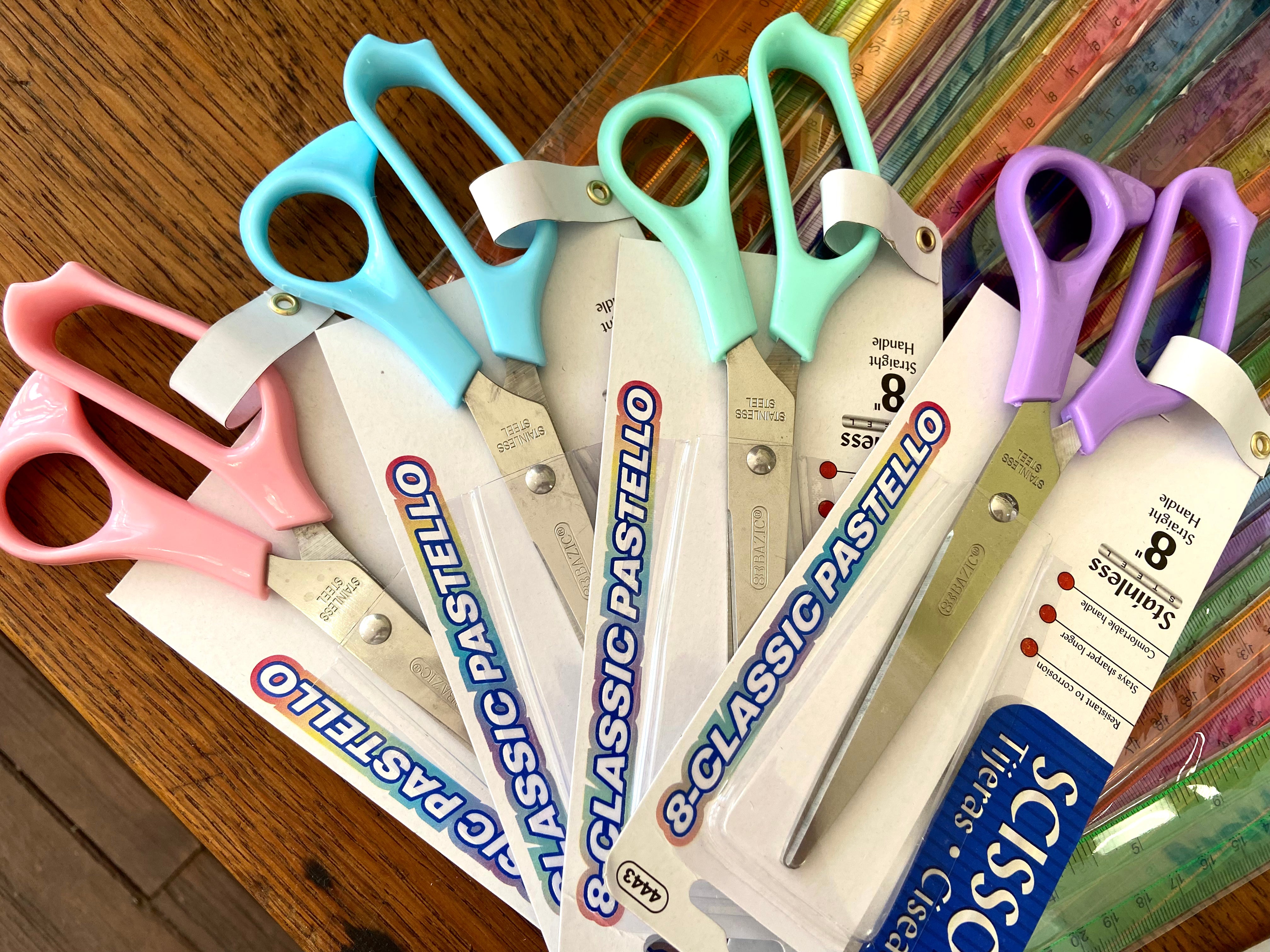 NEW: 8 Pastel Color Stainless Steel Scissors