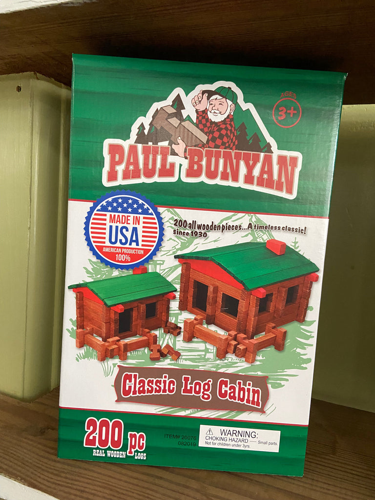 Paul Bunyan 200 pc Log Cabin Building Set - Deer Creek Mercantile