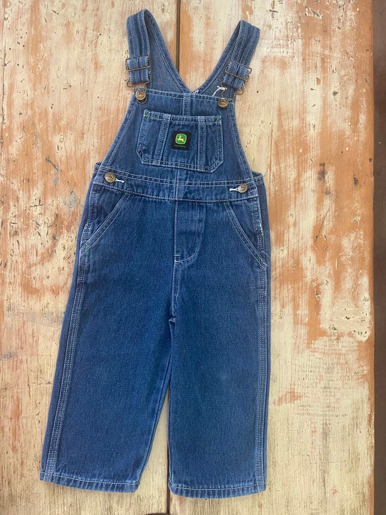 Pre- Loved John Deere Denim Overalls Size 2T - Deer Creek Mercantile