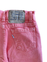 Vintage Pink/Coral Kid's Levi's Jeans MADE IN USA *Size 8 Slim
