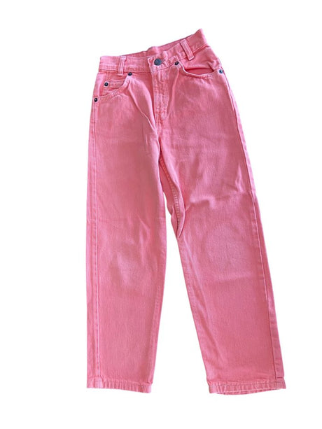 Vintage Pink/Coral Kid's Levi's Jeans MADE IN USA *Size 8 Slim