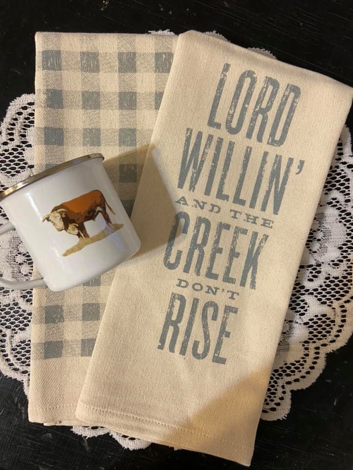 Lord Willin' Dish Towel - Deer Creek Mercantile