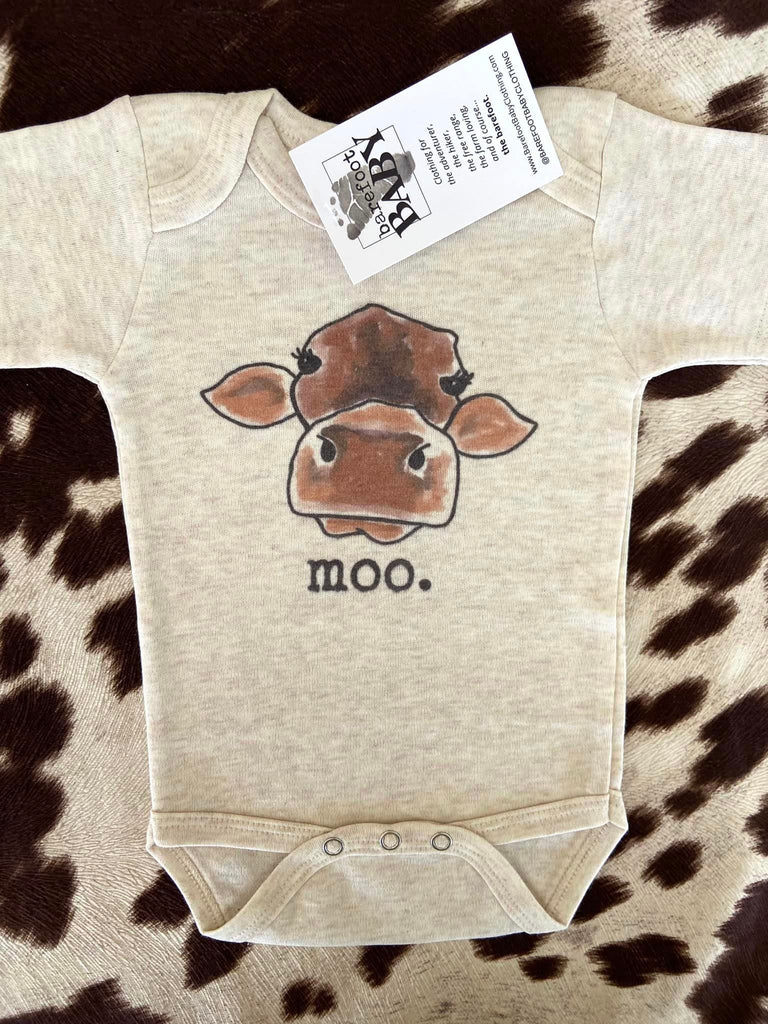 Moo Cow Baby Onesie - Deer Creek Mercantile