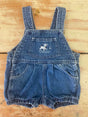 Vintage Oshkosh Denim Shorts Romper *0-3 Months (Dog) - Deer Creek Mercantile