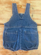 Vintage Oshkosh Denim Shorts Romper *0-3 Months (Dog) - Deer Creek Mercantile