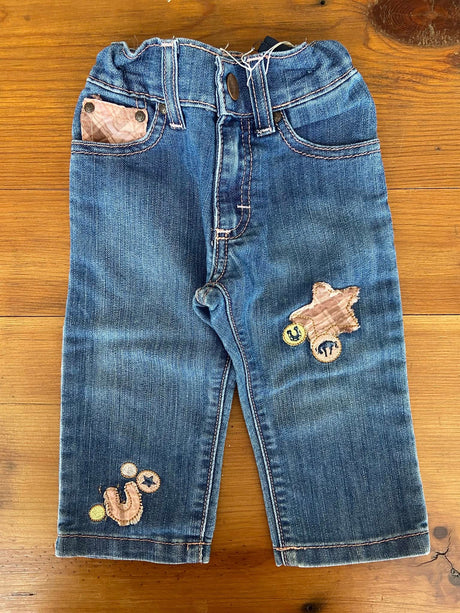 Pre-Loved Wrangler Western Baby Girls Patch Jeans*Size 6-9 Months - Deer Creek Mercantile
