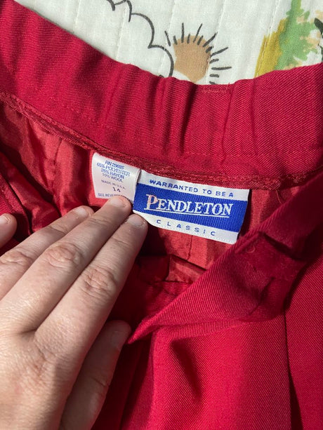 Vintage Pendleton Culotte Shorts *Burgundy - Deer Creek Mercantile