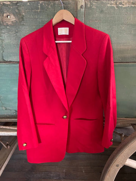 Vintage Pendleton Women's Wool Blazer Suit Coat Jacket | Red - Deer Creek Mercantile