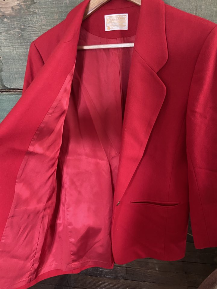 Vintage Pendleton Women's Wool Blazer Suit Coat Jacket | Red - Deer Creek Mercantile
