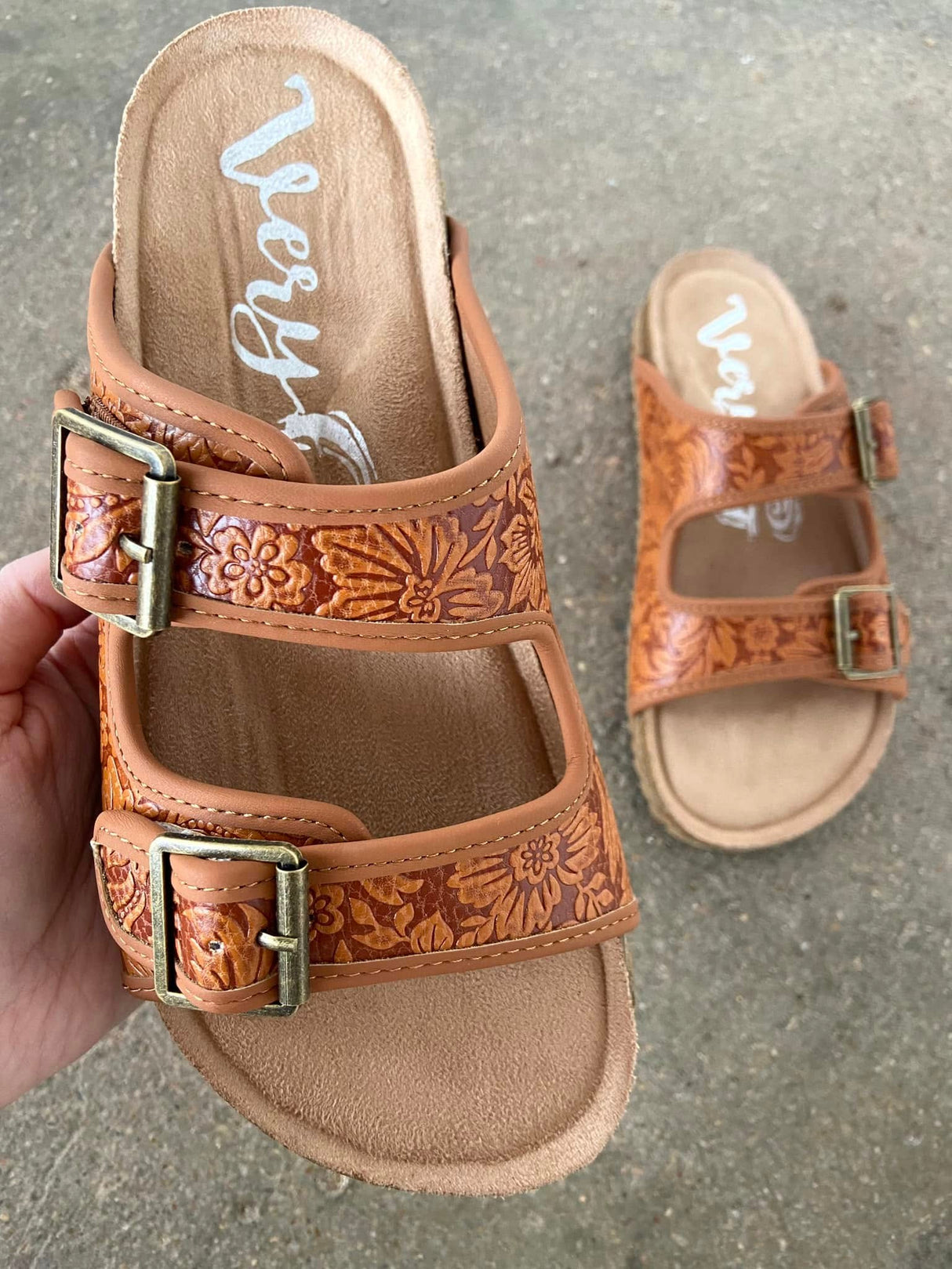 Tooled You So Tooled Sandals (Rust) - Deer Creek Mercantile