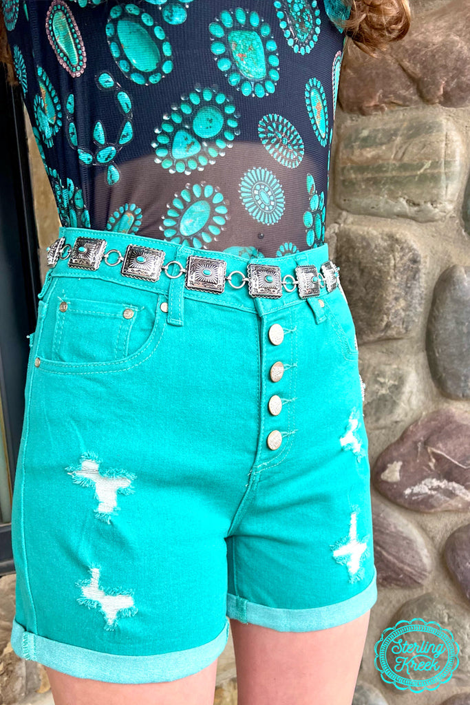 Tennessee Walking Shorts (Turquoise) - Deer Creek Mercantile