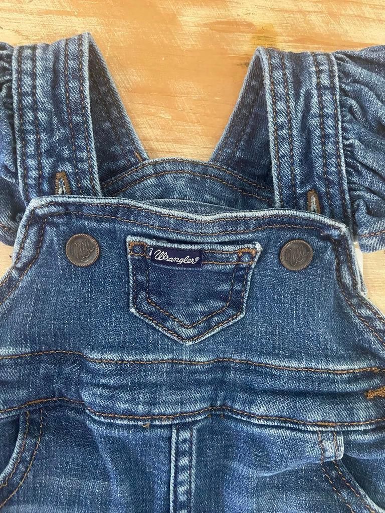 Pre-Loved Baby Girls Wrangler Denim Dress Size 3-6M - Deer Creek Mercantile