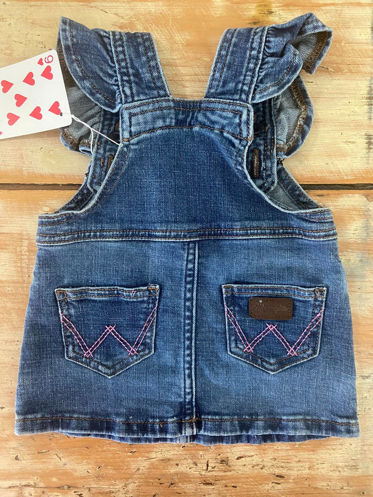 Pre-Loved Baby Girls Wrangler Denim Dress Size 3-6M - Deer Creek Mercantile