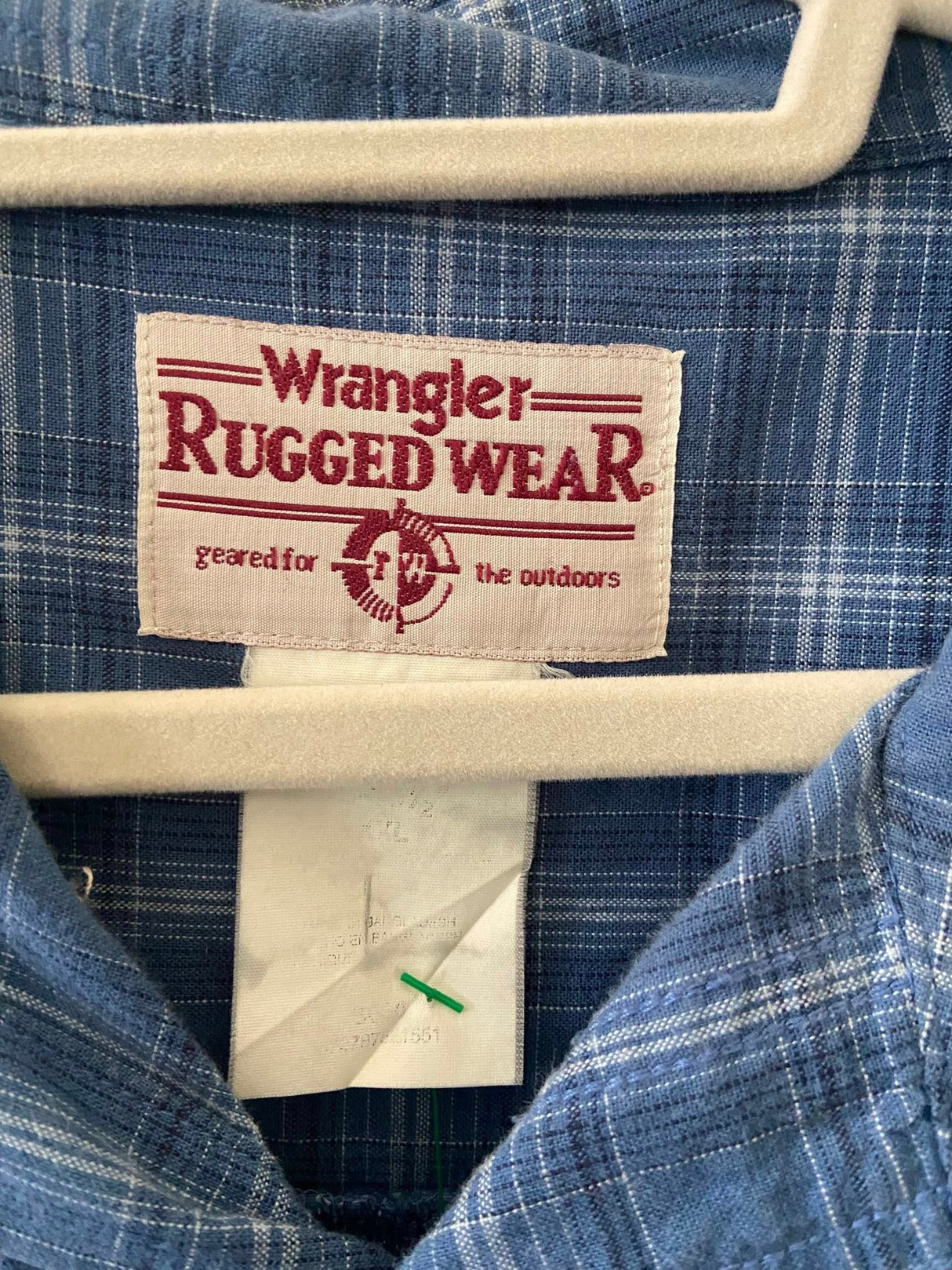 Vintage Wrangler Rugged Wear Blue Plaid Western Shirt *2XL - Deer Creek Mercantile