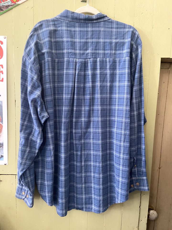 Vintage Wrangler Rugged Wear Blue Plaid Western Shirt *2XL - Deer Creek Mercantile