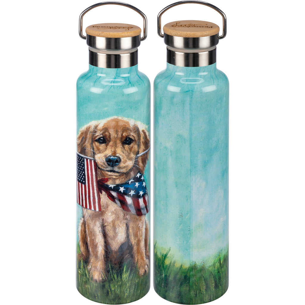 Insulated Bottle - Puppy Flags - Deer Creek Mercantile