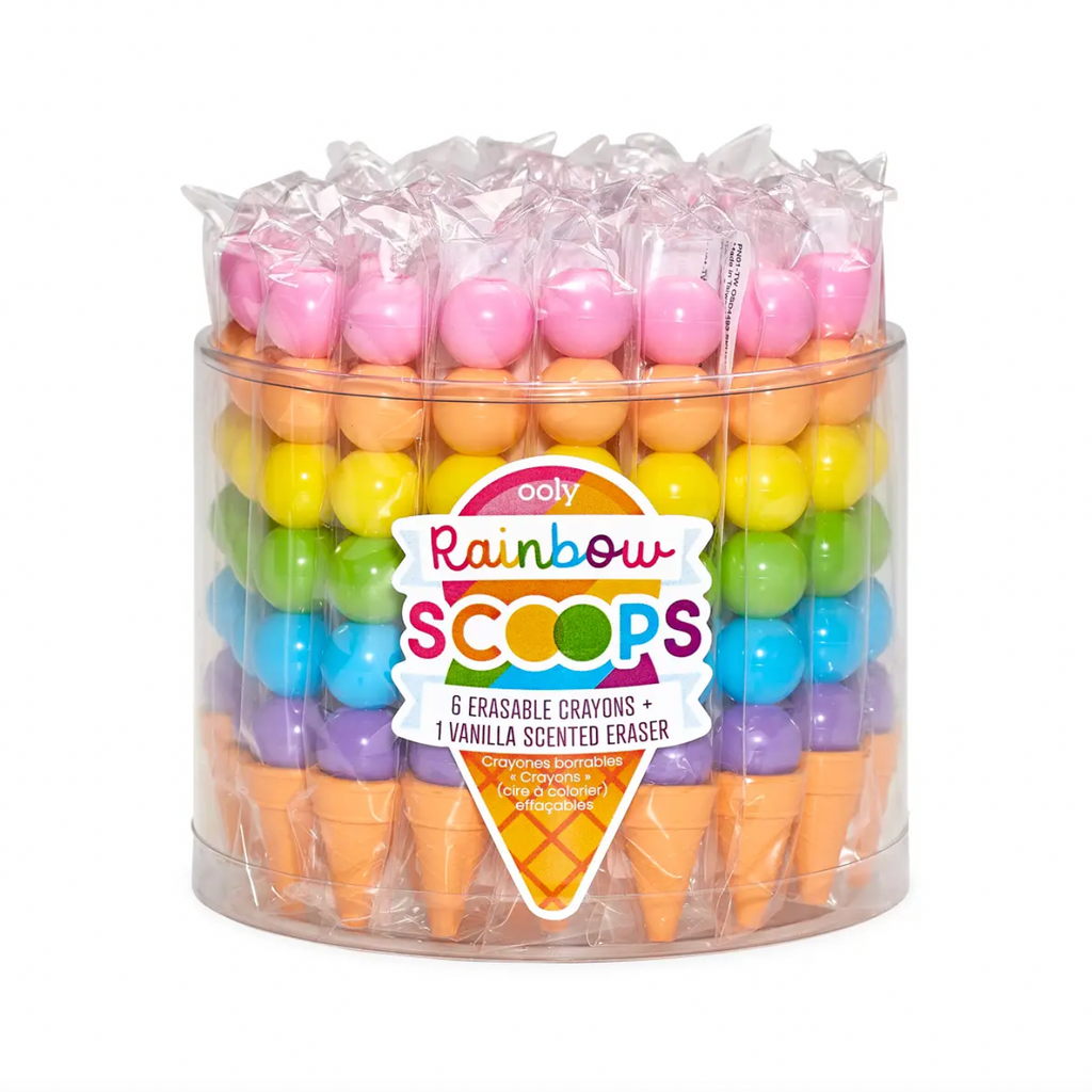 Rainbow Scoops Vanilla Scented Stacking Erasable Crayons - Deer Creek Mercantile
