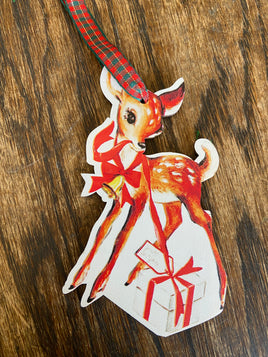 Reindeer Wooden Christmas Ornament - Deer Creek Mercantile