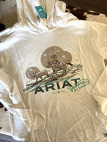 Ariat Surfing Western Longhorn Hooded Long Sleeve Shirt - Deer Creek Mercantile
