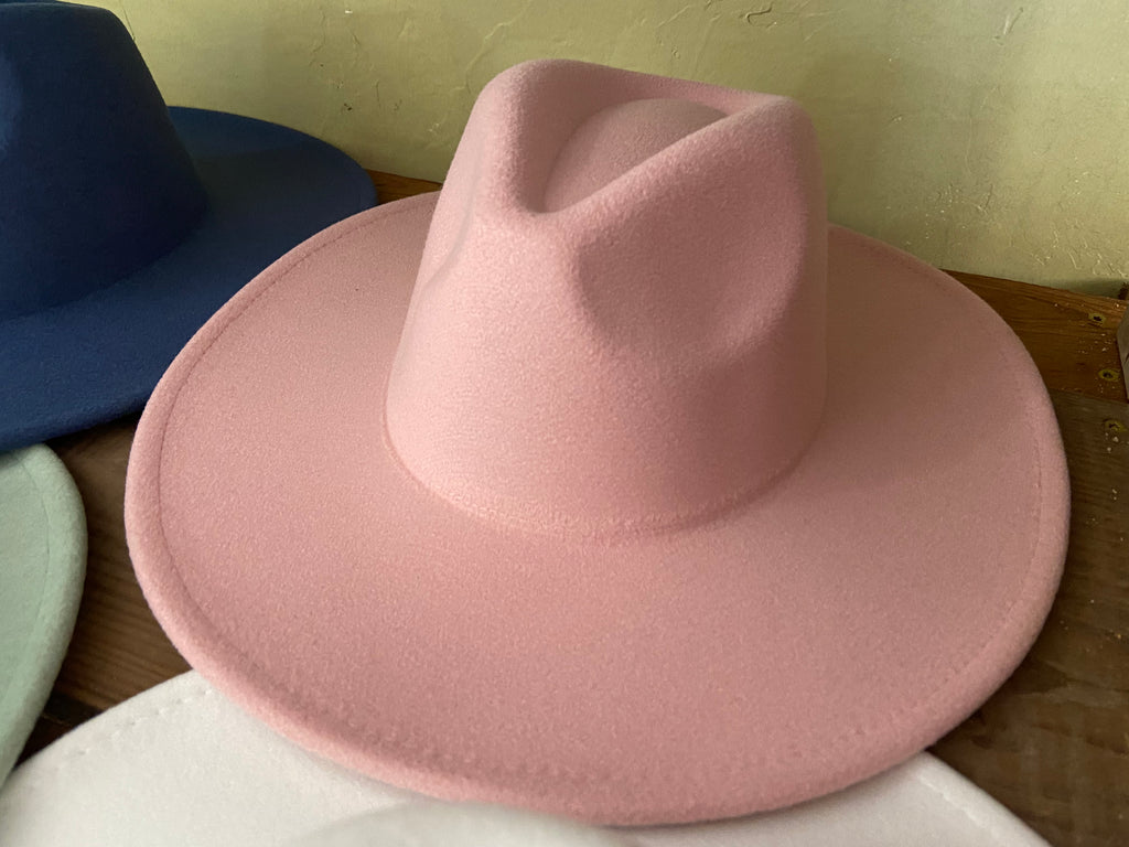 The Webster Fedora Hat - Wool (Light Pink) - Deer Creek Mercantile