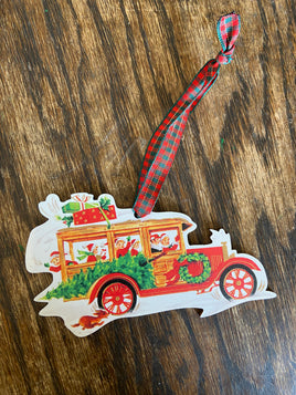 Vintage Car Wooden Christmas Ornament - Deer Creek Mercantile