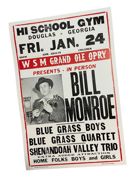 Hatch Show Print - Bill Monroe Poster - Deer Creek Mercantile