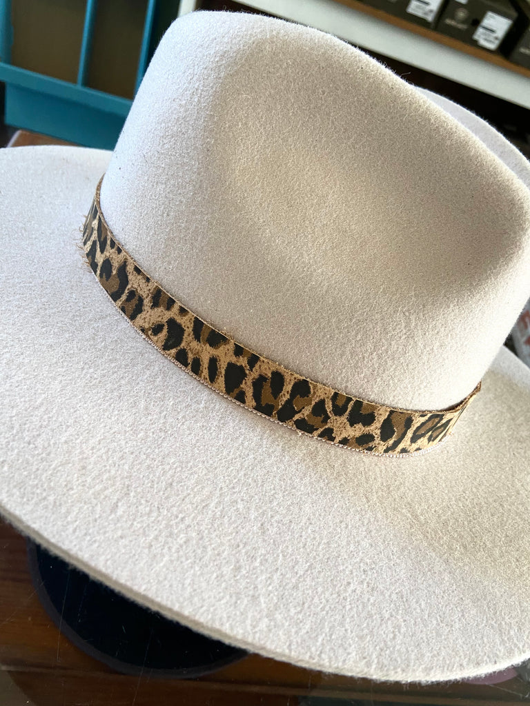 Bornea Leopard Suede Leather Hat Band Only - Deer Creek Mercantile