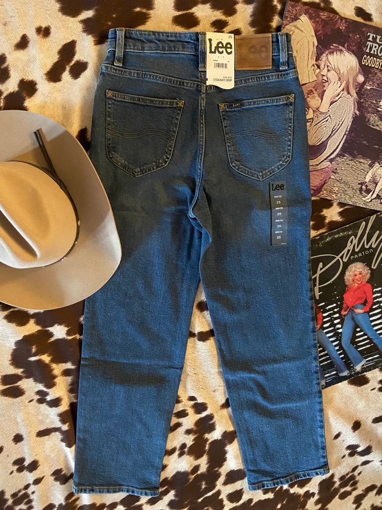 Here You Come Again High Rise Straight Crop Jeans by Lee - Deer Creek Mercantile