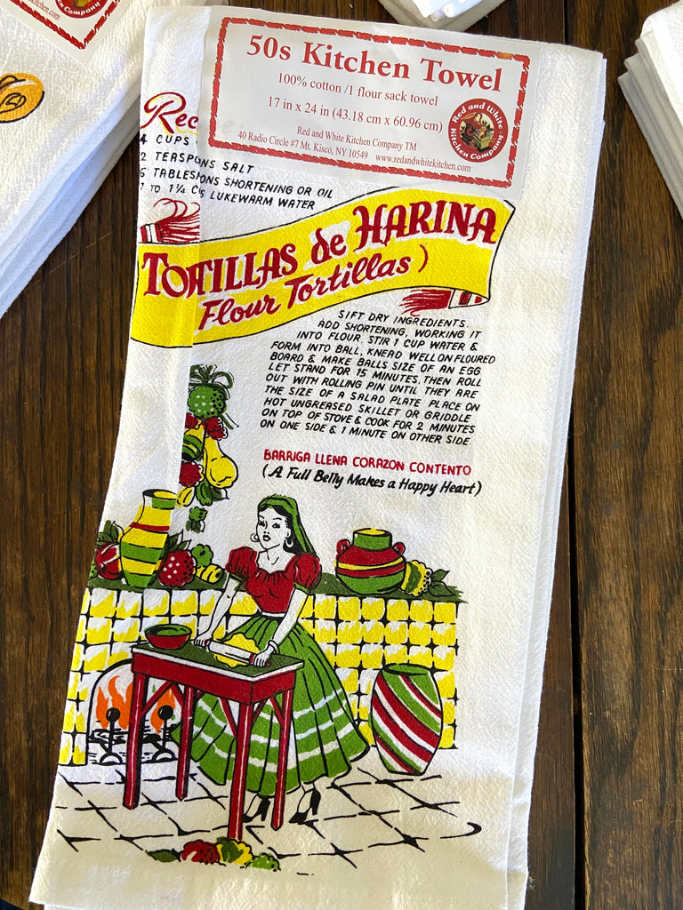 Tortilla Retro Flour Sack Kitchen Towel - Deer Creek Mercantile