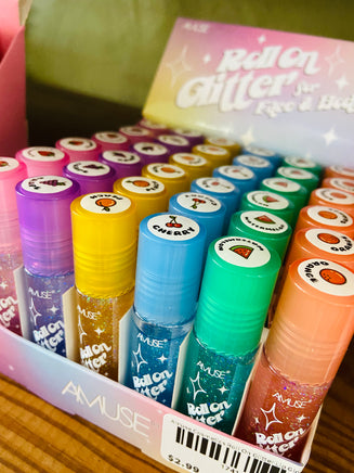 Amuse Cosmetics Roll On Glitter Lip Gloss - Deer Creek Mercantile