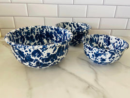 Set/3 Splatterware Enamel Bowl Set - Deer Creek Mercantile