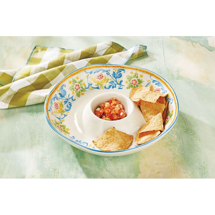 Country Kitchen Large Chip & Dip Server - Deer Creek Mercantile