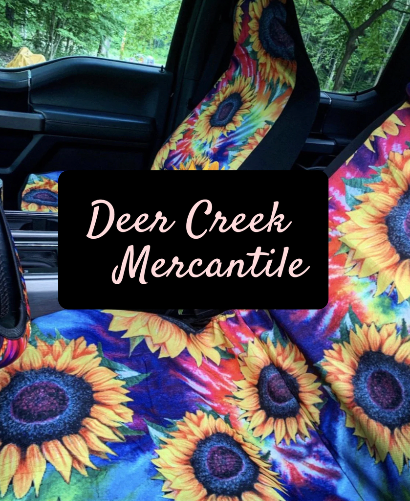 Tie Dye Sunflower Seat Cover (Set) - Deer Creek Mercantile